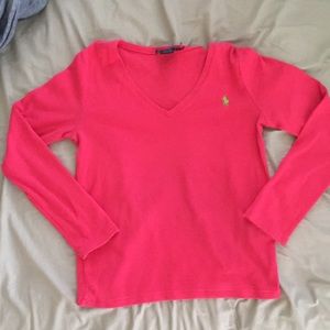 Ralph Lauren Sport Pink Vneck top